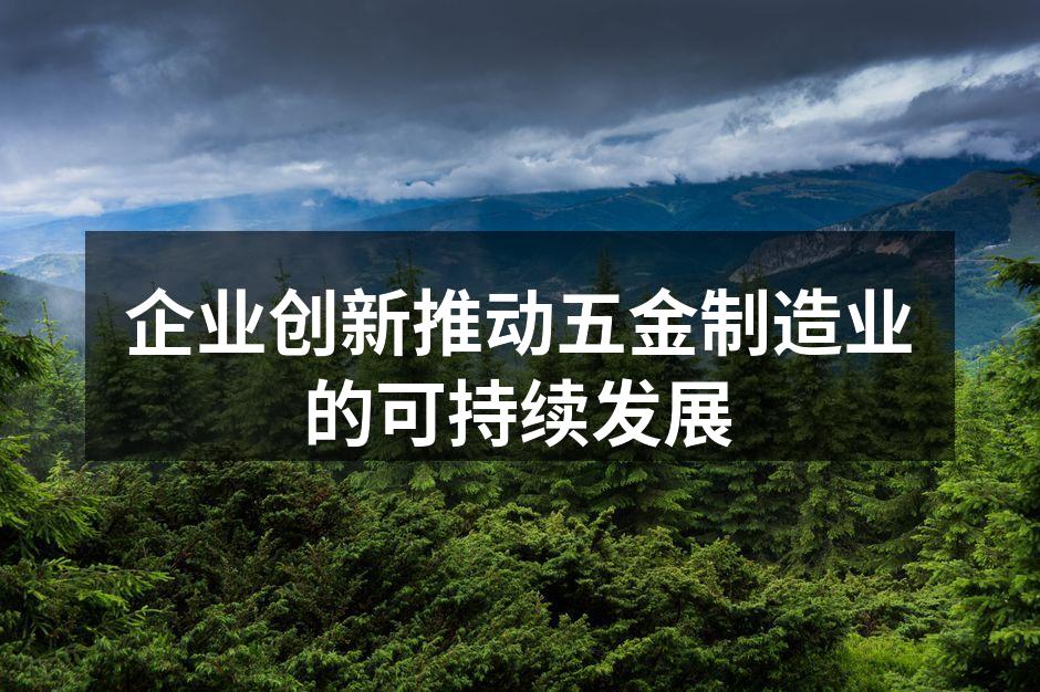 企业创新推动五金制造业的可持续发展
