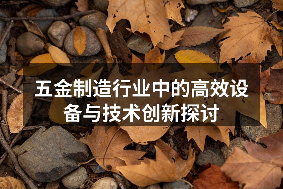 五金制造行业中的高效设备与技术创新探讨